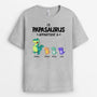 0636AFR2 Cadeau Personnalise T shirt dinosaure Papa Papi
