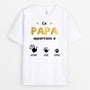 0637AFR2 Cadeau Personnalise T shirt Papa Papi
