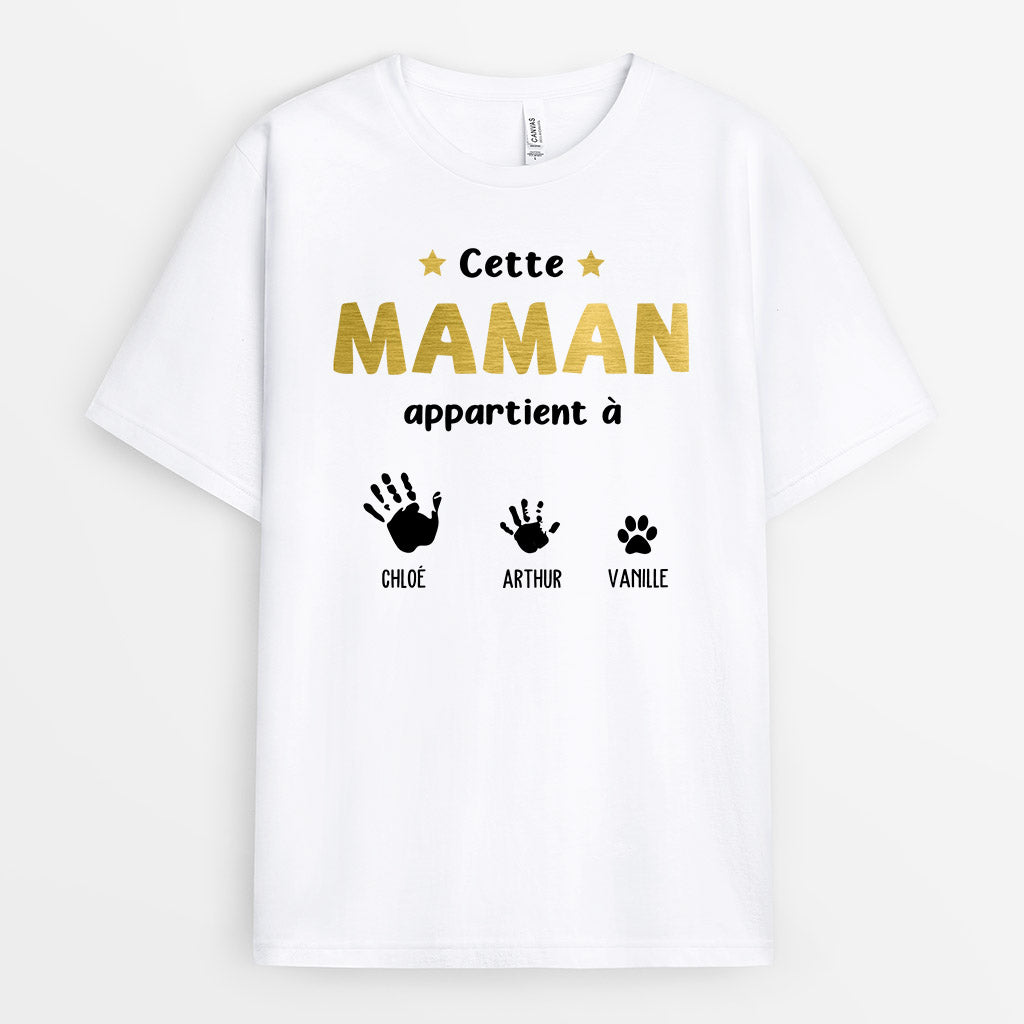 0637AFR3 Cadeau Personnalise T shirt Maman Mamie