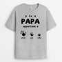 0637AFR3 Cadeau Personnalise T shirt Papa Papi