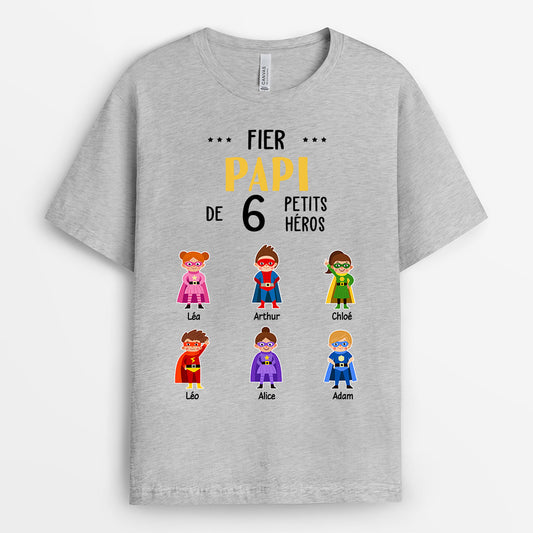 0642AFR1 Cadeau Personnalise T shirt Fier Papi Papa