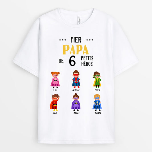 0642AFR2 Cadeau Personnalise T shirt Fier Papi Papa