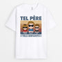 0671Afr1 Cadeau Personnalise T shirt TelPere TelsEnfants Papa