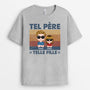 0671Afr2 Cadeau Personnalise T shirt TelPere TelsEnfants Papa