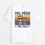 0671Afr3 Cadeau Personnalise T shirt TelPere TelsEnfants Papa