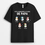 0681AFR1 Cadeau Personnalise T shirt BonhommesDeNeige Papi Papa Noel