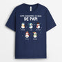 0681AFR2 Cadeau Personnalise T shirt BonhommesDeNeige Papi Papa Noel