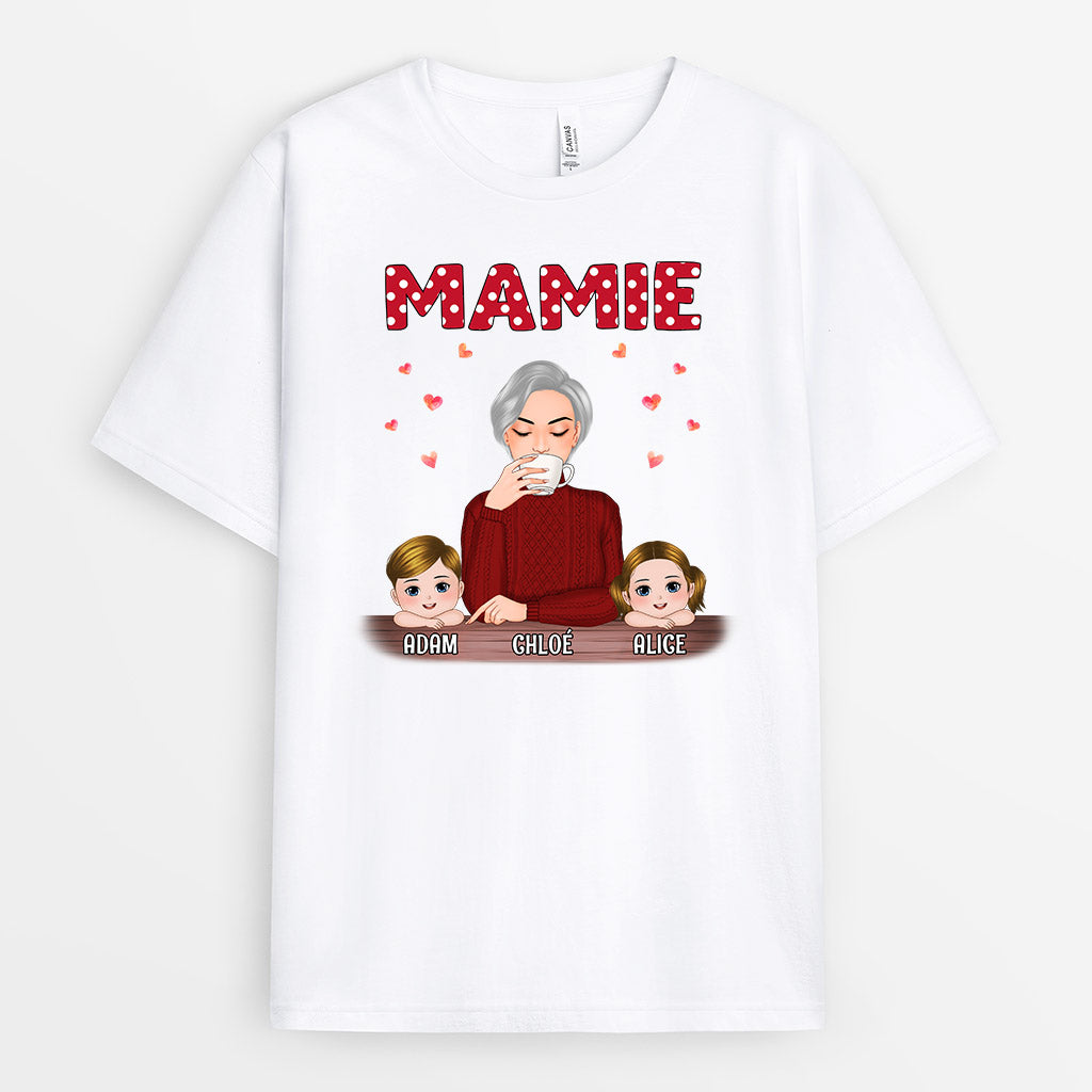 Maman Mamie et Petits-Enfants - Cadeaux Personalisés | T-shirts pour Maman/Mamie