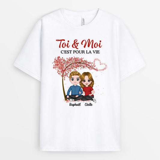 0710Afr2 Cadeau Personnalise T shirt ToiEtMoi Couples Amoureux