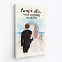 0719C597GFR2 Cadeau Personnalise Toile Mariage Couples Amoureux Saint Valentin