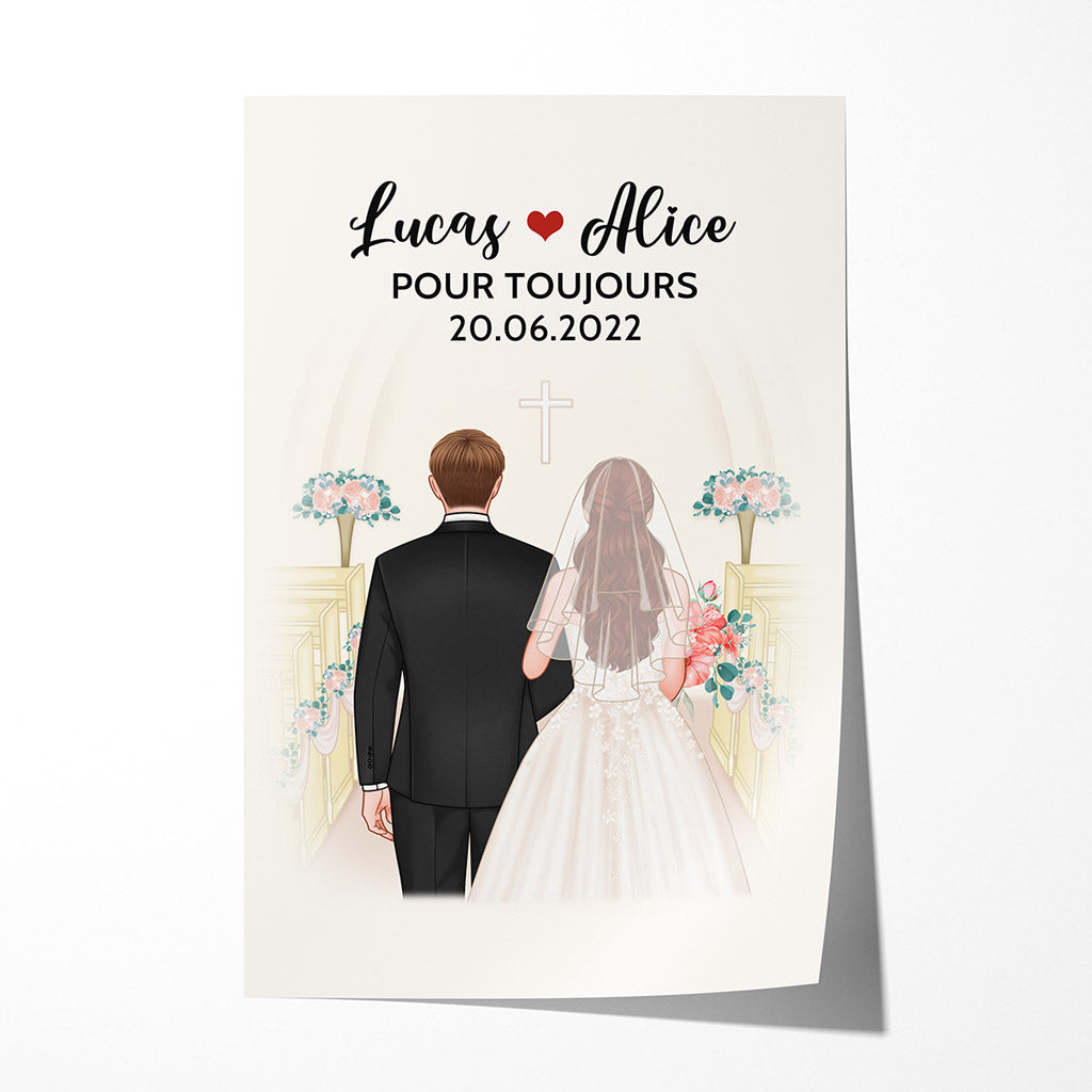 Amour Pour Toujours - Cadeau Personnalisé | Poster pour Couples Amoureux