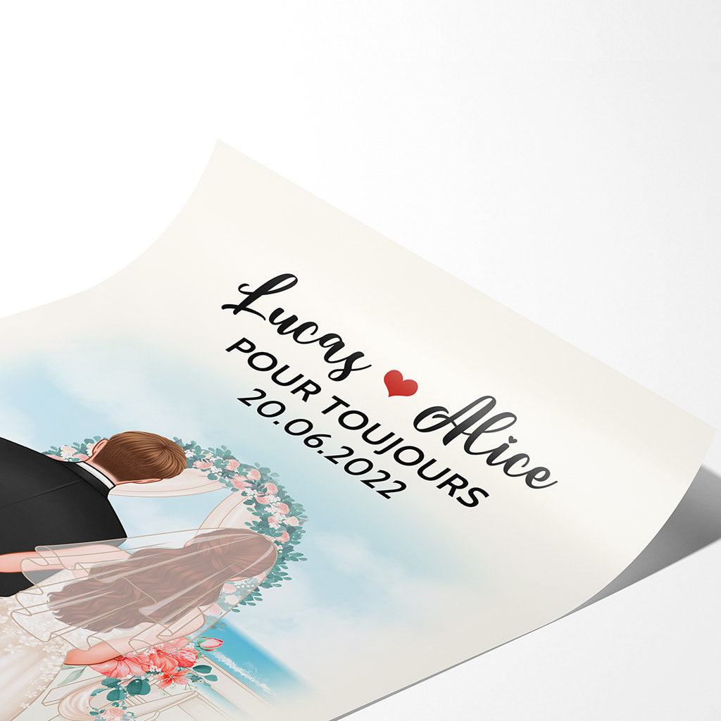 0719S597GFR2 Cadeau Personnalise Poster Couples Amoureux Saint Valentin
