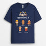 0721AFR1 Cadeau Personnalise T shirt Cookies Petits enfants Papa Opa