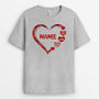 0723AFR1 Cadeau Personnalise T shirt Coeur Mamie Maman