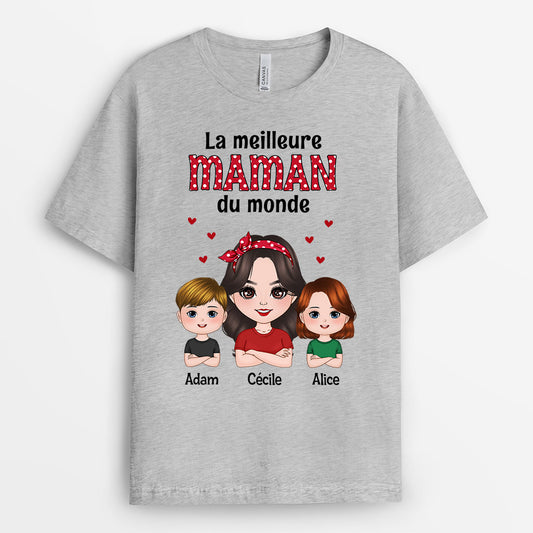0731AFR2 Cadeau Personnalise T shirt LaMeilleureMamie Maman