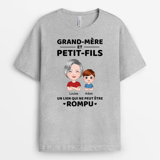 0734AFR1 Cadeau Personnalise T shirt Lien Mamie Maman Papi Papa