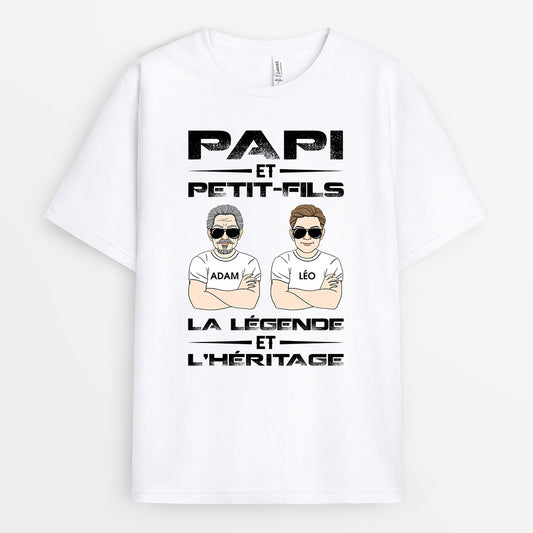 0736Afr2 Cadeau Personnalise T shirt Papa Papi