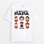 0739Afr2 Cadeau Personnalise T shirt Le Meilleur Papa Papi