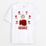 0744AFR1 Cadeau Personnalise T shirt Coeur Mamie Maman