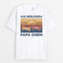 0745Afr2 Cadeau Personnalise T shirt Le Meilleur Papa Chien Amoureux des Chiens