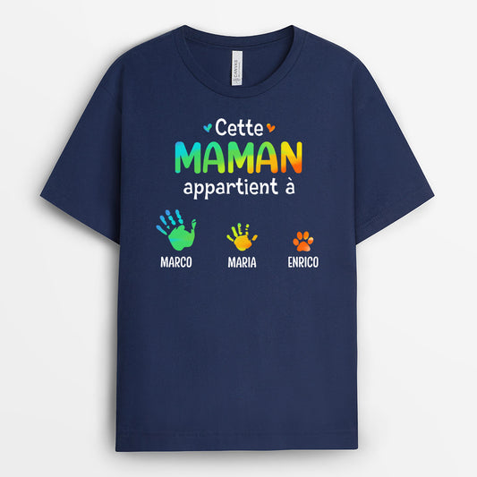 0748AFR3 Cadeau Personnalise T shirt Mamie Maman