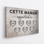 0751Cfr2 Cadeau Personnalise Toile Mamie Maman