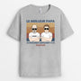 0757Afr2 Cadeau Personnalise T shirt Meilleur Papa Papi