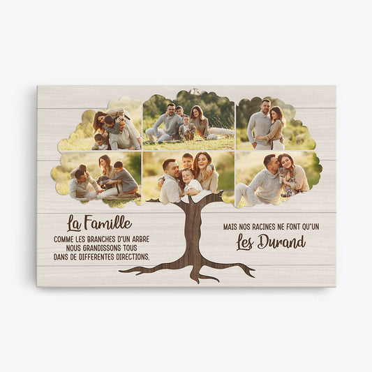 0760C237IFR1 Cadeau Personnalise Toile Branche Famille