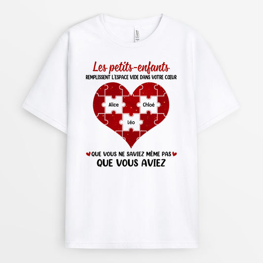 0761AFR1 Cadeau Personnalise T shirt Coeur Maman Mamie