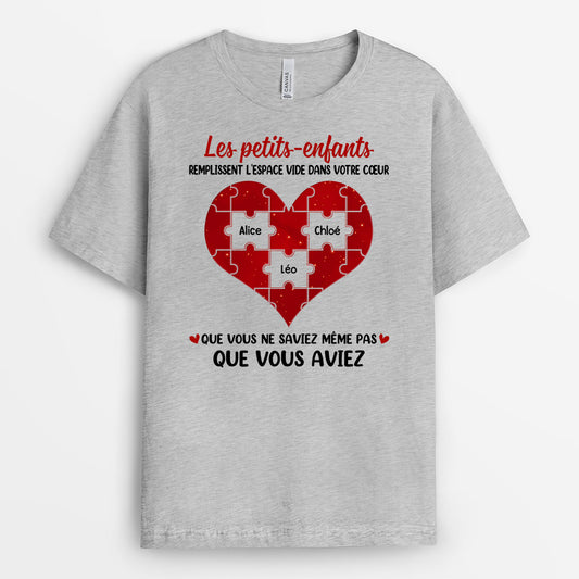 0761AFR2 Cadeau Personnalise T shirt Coeur Maman Mamie