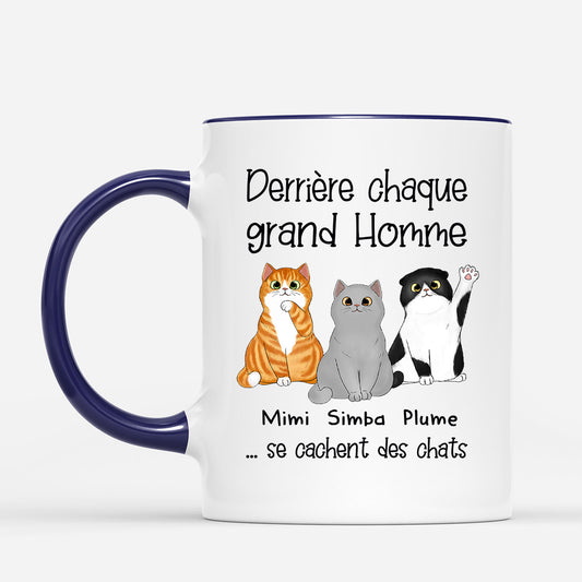 0763MFR2 Cadeau Personnalise Mug Chat Amoureux des Chats