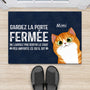 0764DFR2 Cadeau Personnalise Paillassons Chat Amoureux des Chats