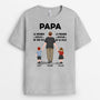 0765AFR1 Cadeau Personnalise T shirt Heros Amour Papa Papi