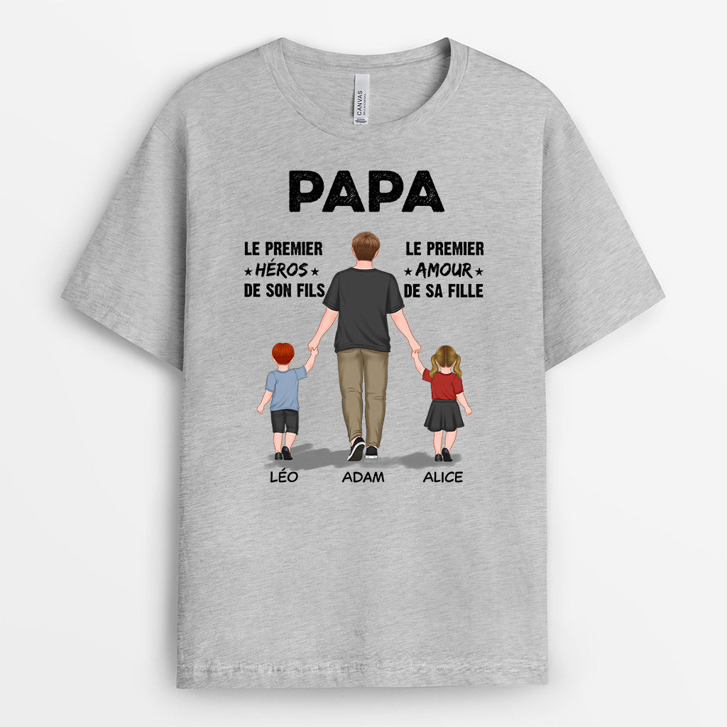 T-shirt Humour ‘Papé L’Héros Le Mythe La Légende’ – Cadeau Drôle Pour Grand-père, Fête Des Pères, Anniversaire