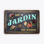 0767Efr1 Cadeau Personnalise Plaque Jardin Maman Mamie