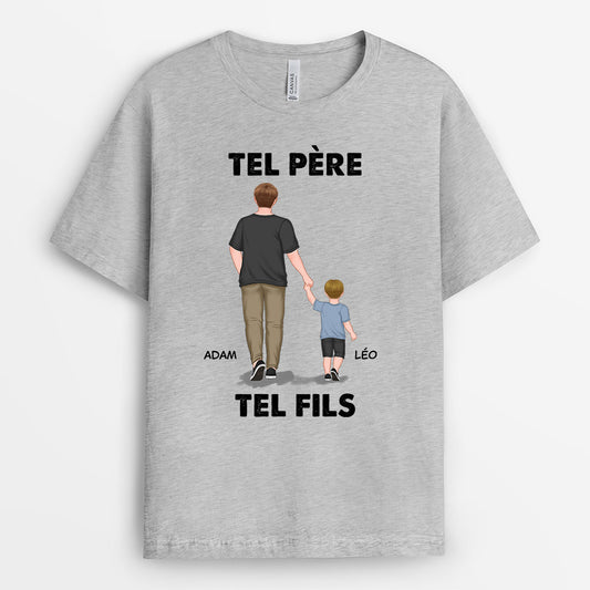 0770AFR2 Cadeau Personnalise T shirt Papa Fille Papa Papi