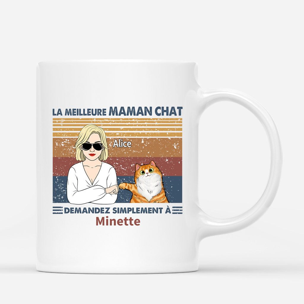 La Meilleure Maman Chat - Cadeau Personnalisé | Mug pour Amoureux des chats