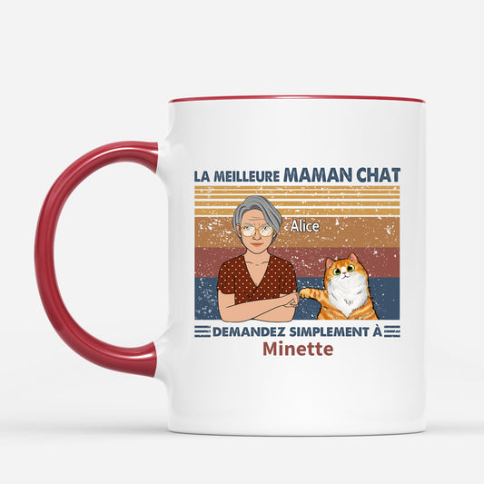 0774M298DFR2 Cadeau Personnalise Mug Chat Amoureux des Chats