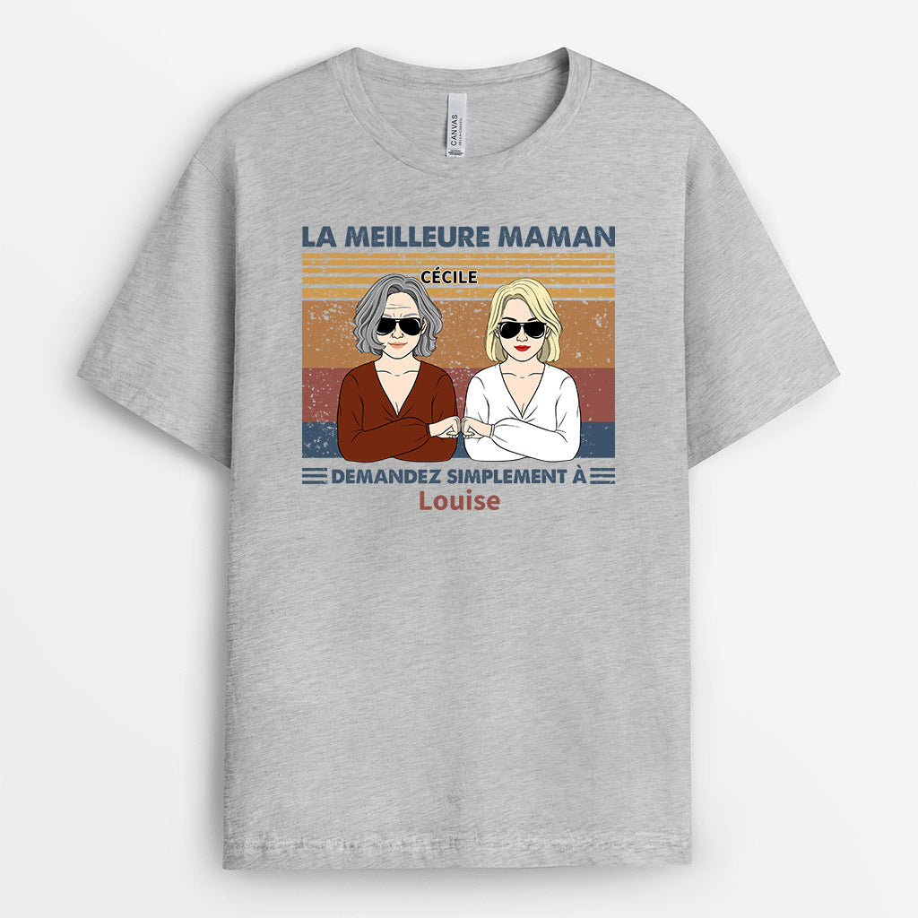 La Meilleure Maman - Cadeau Personnalisé | T-shirt pour Maman Mamie