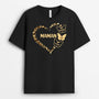 0777AFR2 Cadeau Personnalise T shirt Coeur Maman Mamie