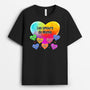 0780AFR1 Cadeau Personnalise T shirt Coeur Maman Mamie