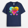 0780AFR2 Cadeau Personnalise T shirt Coeur Maman Mamie