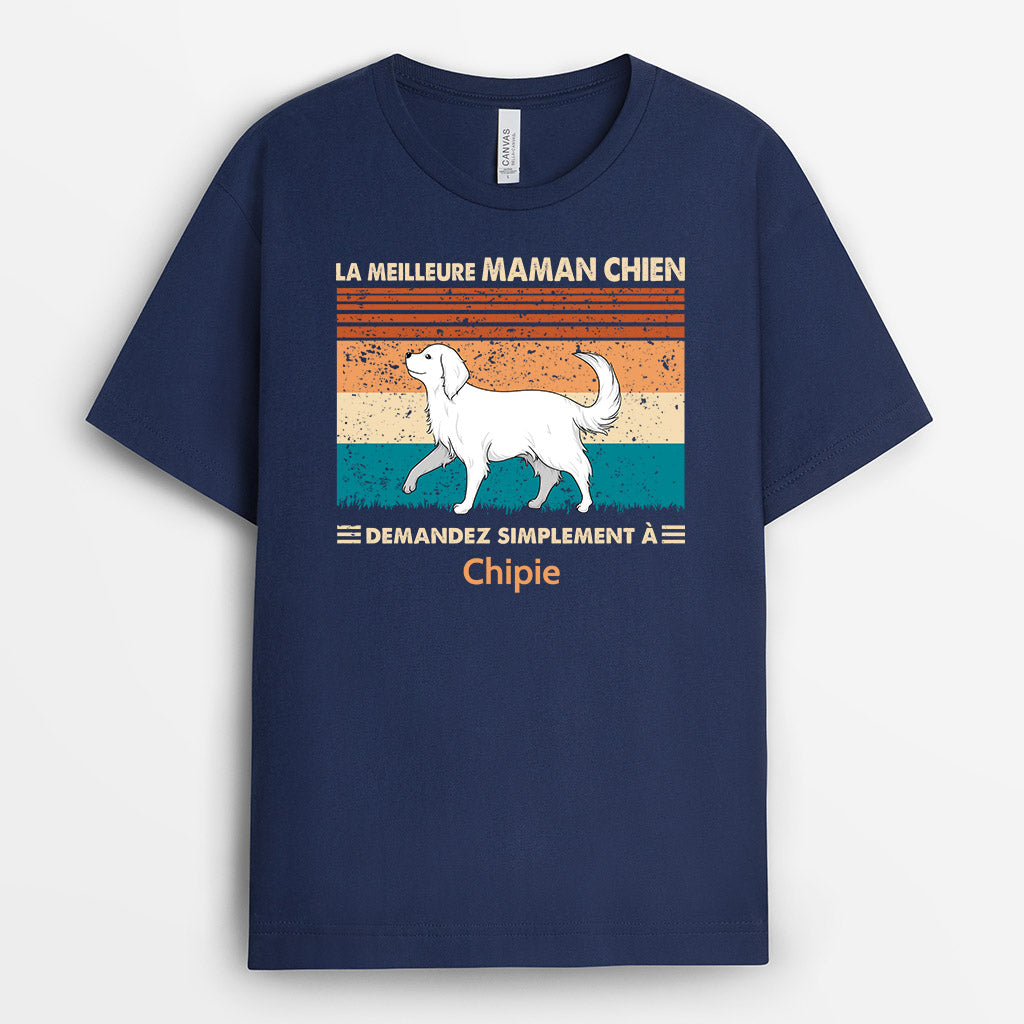 0781AFR2 Cadeau Personnalise T shirt Chien Amoureux des Chiens