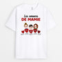 0783AFR1 Cadeau Personnalise T shirt Coeur Maman Mamie