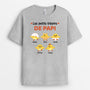 0787AFR2 Cadeau Personnalise T shirt Enfants Papi Papa