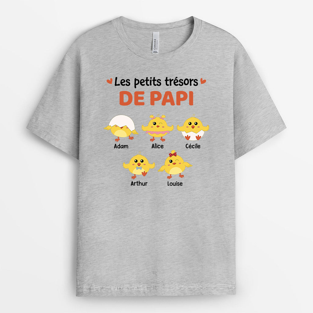 Les Petits Trésors de Papi Papa - Cadeau Personnalisé | T-shirt pour P ...