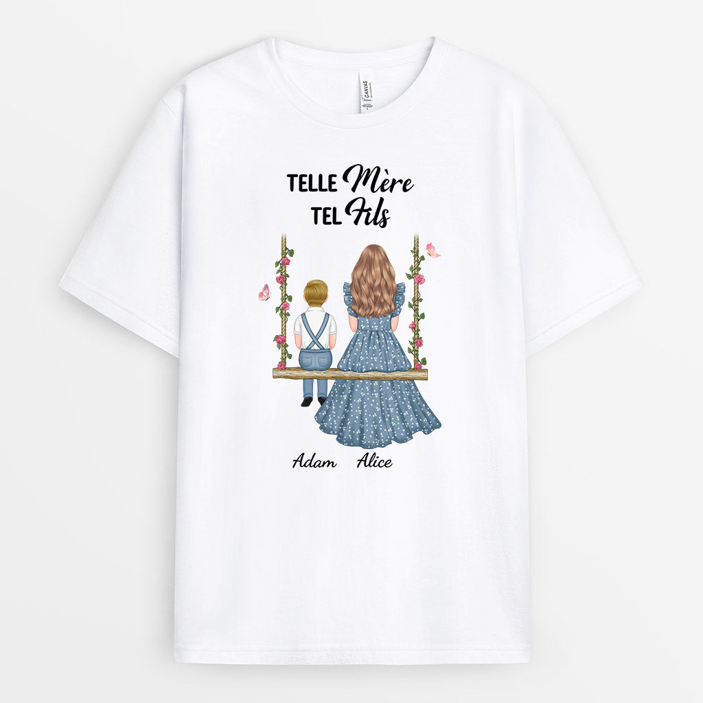 Telle Mère Telle Fille - Cadeau Personnalisé | T-shirt pour Mamie Maman