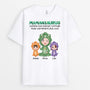 0791AFR1 Cadeau Personnalise T shirt Dinosaures Mamie Maman