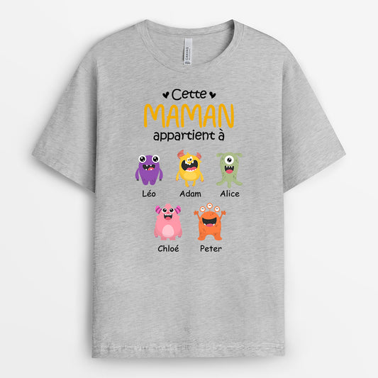 0794AFR2 Cadeau Personnalise T shirt Mamie Maman