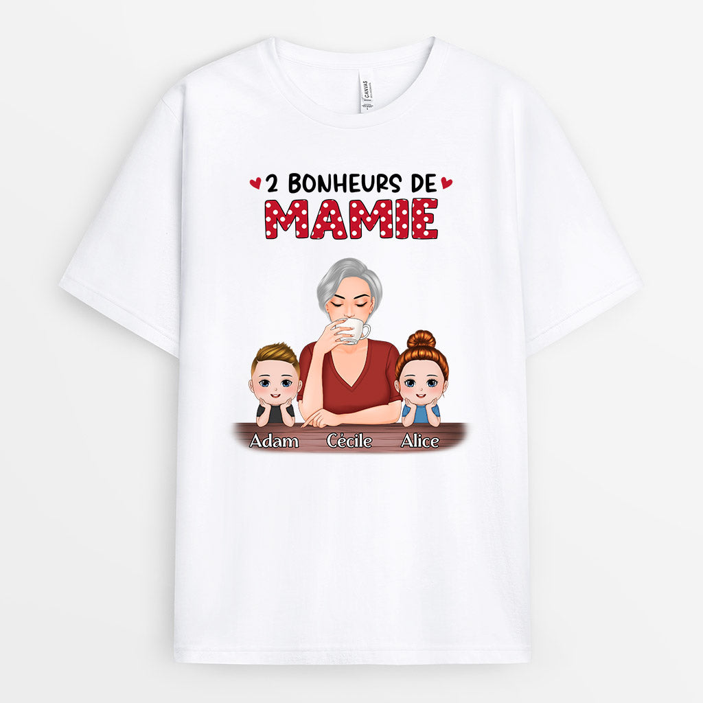 0799AFR1 Cadeau Personnalise T shirt Mamie Maman